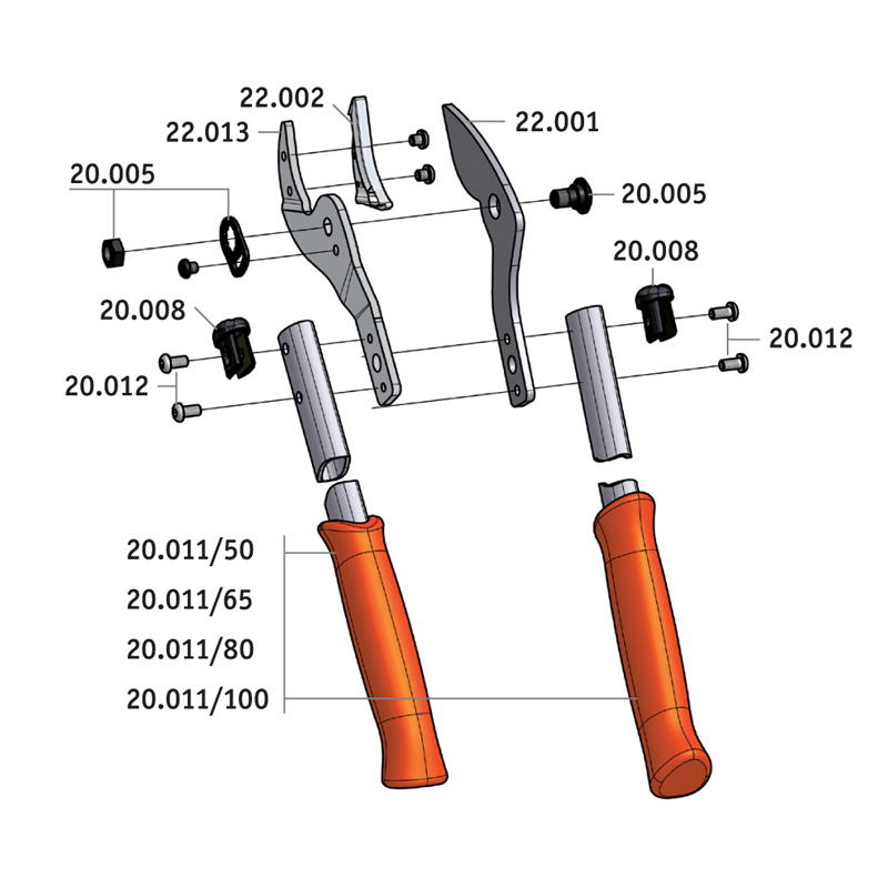 Škare za grane ORGINAL LÖWE 22.080 80 CM - Slika 4