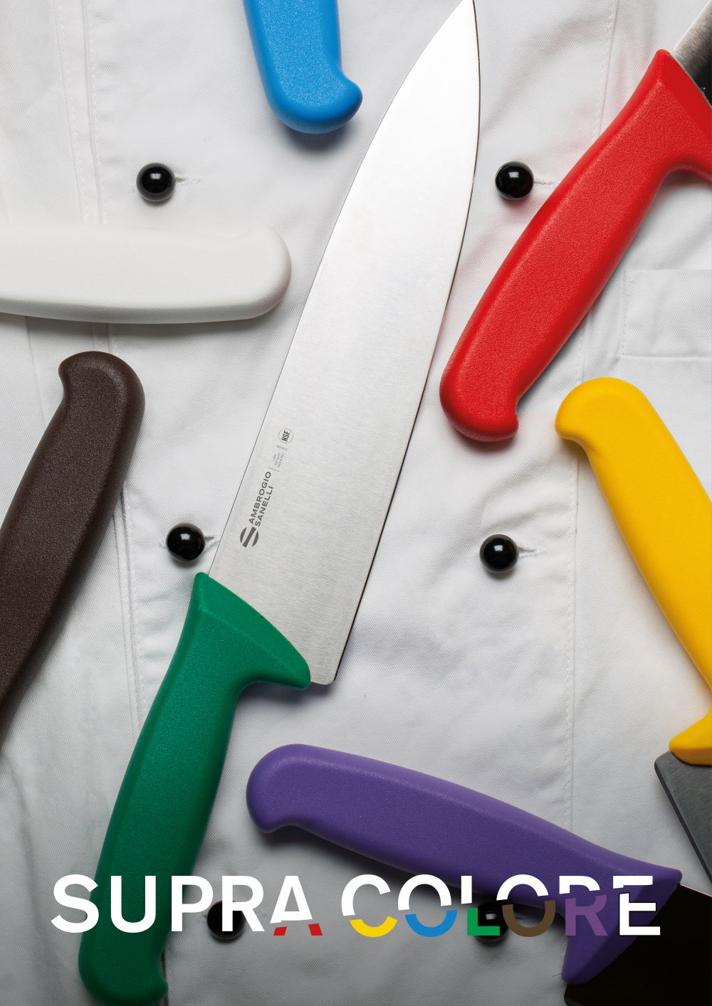 Nož kuharski 26 cm zelena drška - Slika 5