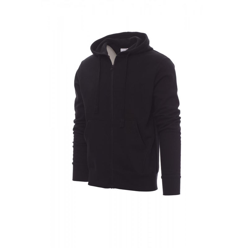 Majica PORTLAND sa patentom i kapuljačom crna - Slika 2