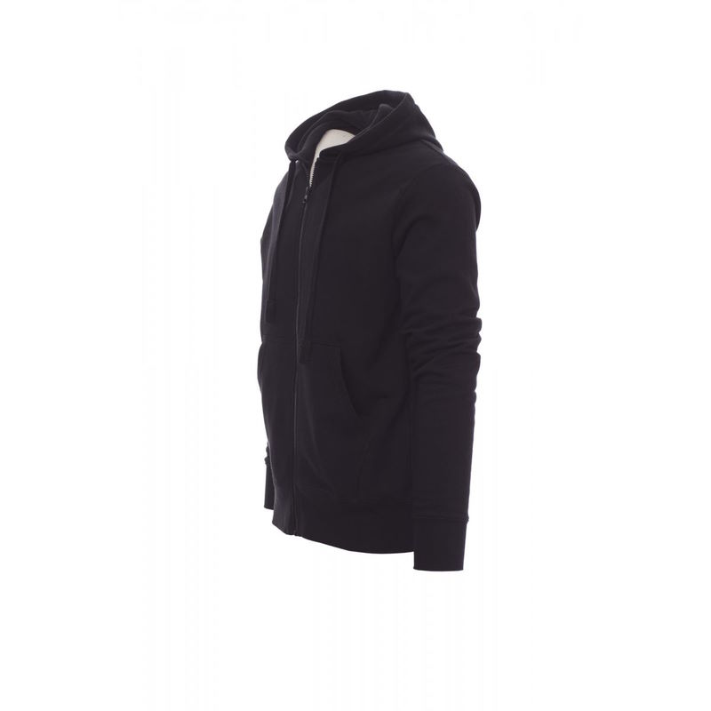 Majica PORTLAND sa patentom i kapuljačom crna - Slika 3