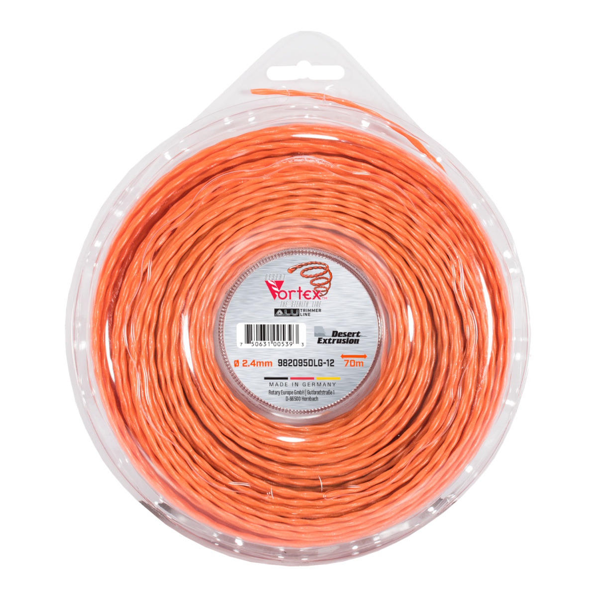 Rotary Vortex ALU trimerska nit 2,4 mm 70 m | Profesionalna spiralna nit za trimere - Slika 2