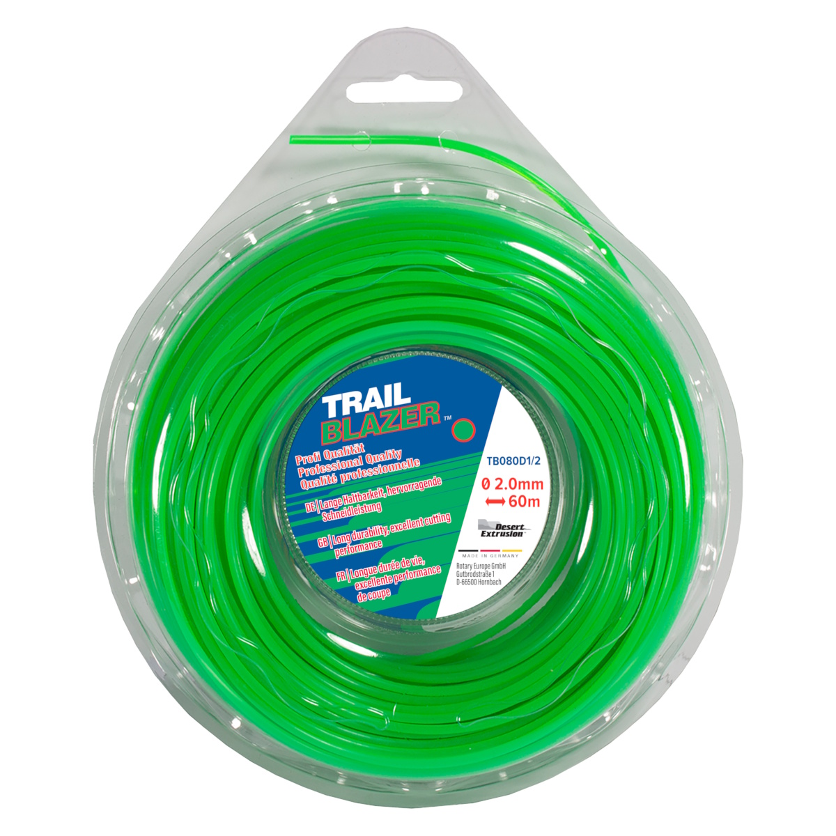 Rotary Trail Blazer trimerska nit 2,0 mm 60 m | Profesionalna nit za trimere - Slika 2