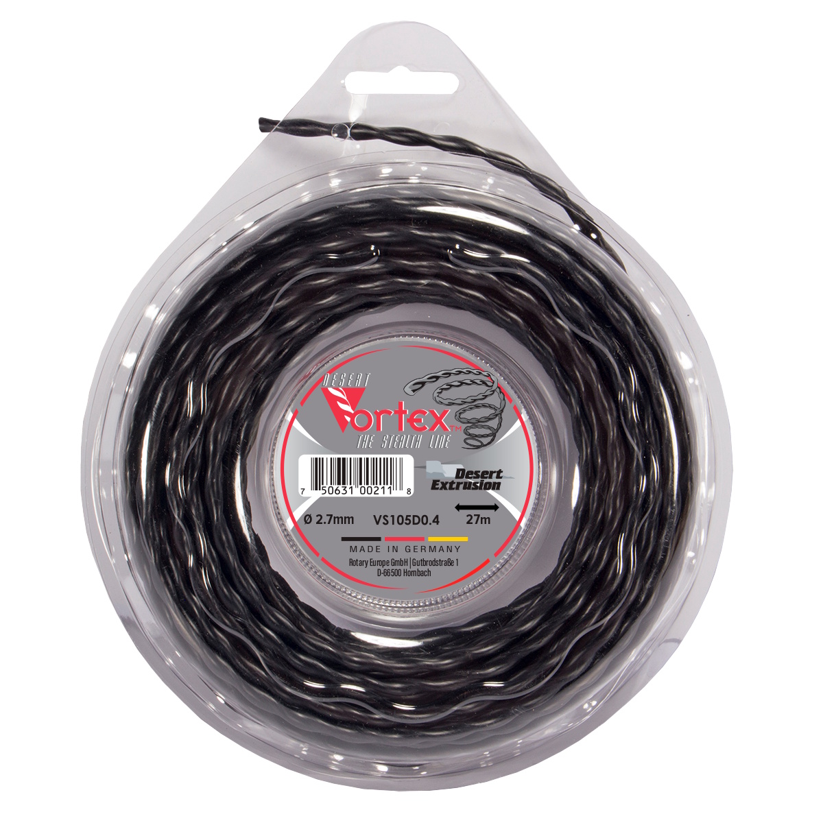 Rotary Vortex trimerska nit 2,7 mm 27 m | Spiralna profesionalna nit za trimere - Slika 2